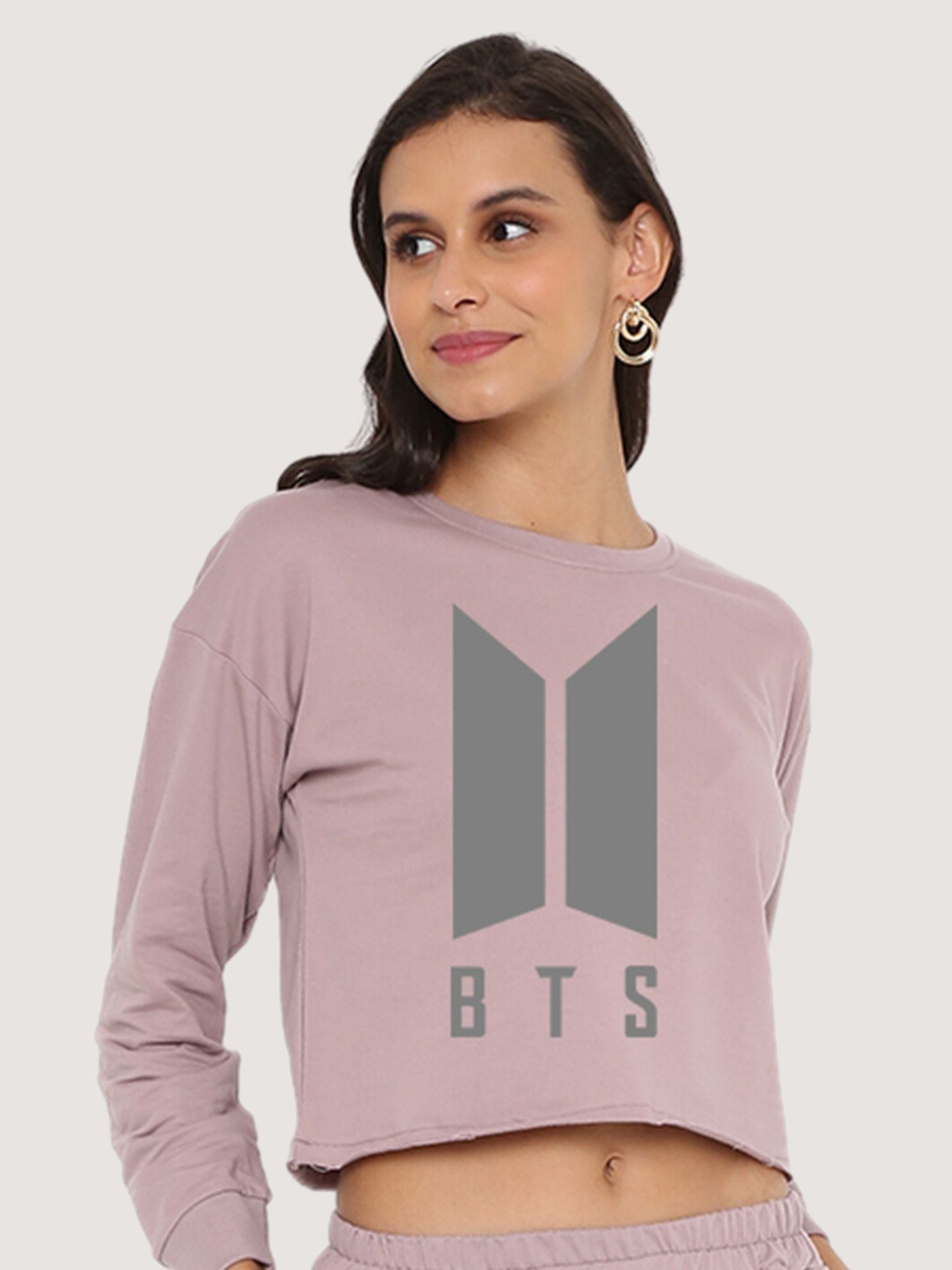 BTS Merch Sweatshirt With Ribbed Cuff