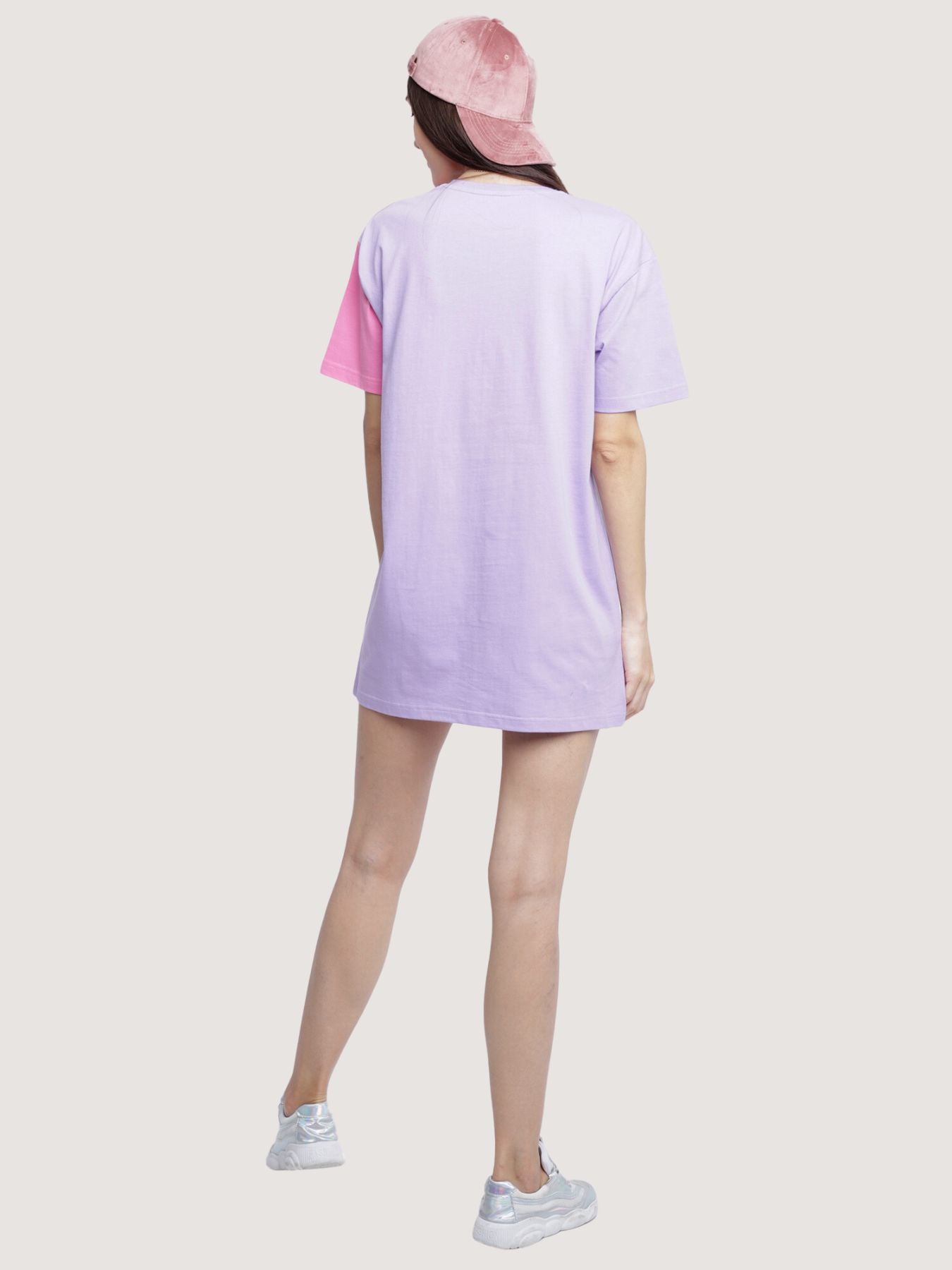 Lavender Oversized Colourblock Tshirt