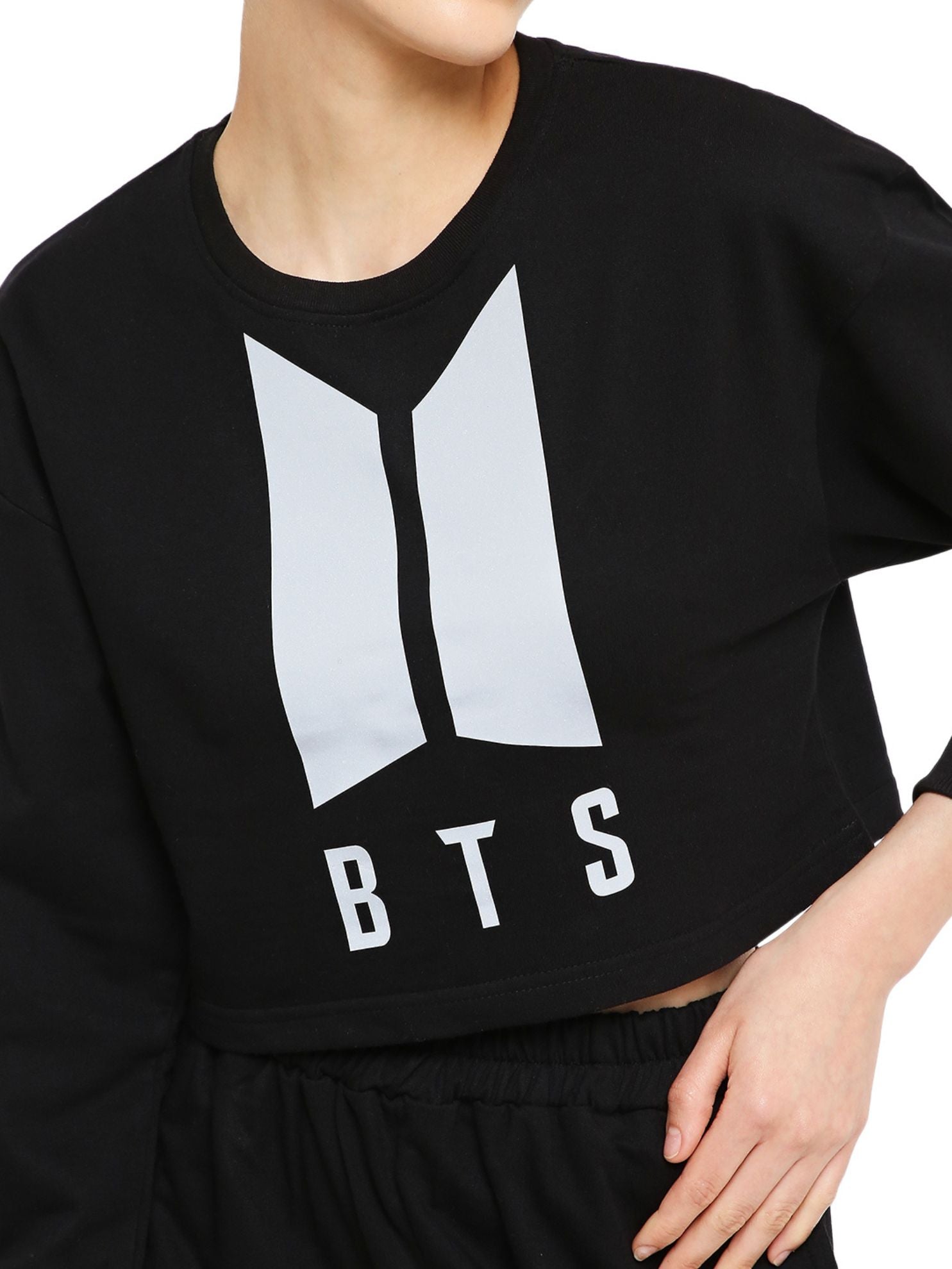 BTS Merch Sweatshirt With Ribbed Cuff